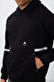 Black Cotton Thick Furry Soft Textured Comfort Fit Embroidered Men's Sweatshirt - 88417 - 4