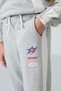 Gray Melange Cotton Soft Textured Inside Fleece Standard Fit Printed Girls' Tracksuit Set - 75166 - 5