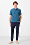 Navy Blue Standard Fit Woven Light Flexible Chino Men's Trousers - 82179