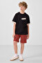 Black Cotton Soft Textured Oversize Pocket Detailed Boy's T-Shirt - 11295 - 2