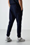 Indigo Cotton Soft Textured Comfort Fit Embroidered Men's Jogger - 82123 - 6