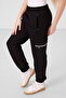 White-Black O Neck Printed Rubber Leg Cargo Pocket Girl's Tracksuit Suit - 75173 - 2