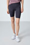 Anthracite Stretchy Standard Fit Performance Women's Biker Leggings - 91013 - 4