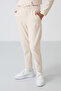 Beige Thick Soft Textured Standard Fit Embroidered Fleece Tracksuit Suit for Boys - 11218 - 5