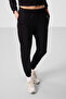 Black Hooded Zippered Standard Fit Women's Tracksuit Set - 95328 - 6