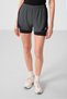 Khaki Hidden Pocket Zippered Standard Fit Women's Leggings Shorts - 91015 - 3