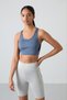 Petrol Cross Back Detailed Slim Fit Women's Sports Bustier with U-Neck Pads - 97121 - 4