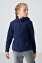 Indigo Thick Soft Textured Standard Fit Embroidered Fleece Girls' Sweatshirt - 75152 - 4