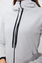 Stone Thick Soft Textured Hooded Standard Fit Embroidered Fleece Women's Sweatshirt -97287 - 3