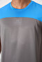 Dark Gray Breathable Textured Slim Flexible Standard Fit Men's Performance T-Shirt - 88386 - 3