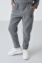 Gray Melange Thick Soft Textured Standard Fit Embroidered Fleece Tracksuit Suit for Boys - 11218 - 4