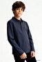 Basic Polo Neck 3 Pack Black-White-Navy Blue Unisex Kids T-Shirt - 11170 - 7