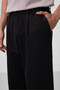 Black Surface Textured Comfortable Form Palazzo Men's Trousers - 82163 - 3