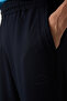 Navy Blue Cotton Soft Textured Standard Fit Embroidered Men's Capri - 83102 - 3