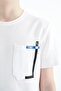 White Pocket Detailed O Neck Standard Mold Boy's T-Shirt - 11120 - 3