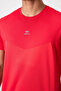 Red Breathable Textured Slim Fit Standard Fit Men's Performance T-Shirt - 88391 - 2