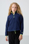 Indigo Thick Soft Textured Standard Fit Embroidered Fleece Girls Sweatshirt - 75151 - 2