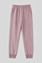 Dusty Rose High Waist Jogger Comfortable Fit Cuffed Women's Sweatpants - 94561 - 2