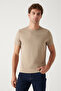 Erkek Vizon Basic Pamuklu T-shirt E001000 - 3