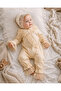 Double-Breasted, Side-Tied, Lace-Trimmed Mevlüt Jumpsuit Set with Hat