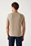 Erkek Vizon Basic Pamuklu T-shirt E001000 - 4