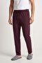 100% Cotton Single Jersey Compact Combed Cotton Fabric Men's Pajama Bottoms Burgundy Comfortable Fit with Pockets Elastic Drawstring Anti-Sweat Breathable Flexible - 4
