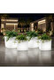 2 Medium Triangular Planters + 2 Medium Square Planters Set LED Lighting - 4