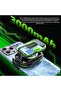 Mobile Gaming Cooling Fan, ICE Maker Cooler, RGB LED Light, 3000mAh External Battery, Temperature Display, Phone Game Cooler, Live Streaming Radiator, Black/Green - 4