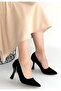 Black Suede Women's Heeled Shoes