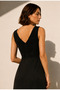 Elegant Double-Breasted Above Glitter Midi Dress - 2
