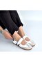 White Velcro Women's Ballerinas - 7