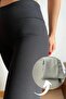 Black Ribbed Ribbed High Waist Shaping Leggings with Fleece Inside Black - 3