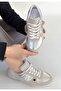 Gray Silver Women's Sneakers - 2
