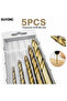 5/Pcs Drill Bit Durable -Coated HSS Step Power Tool Drill Bit Set And Single Ones 4-10Mm Multiple...