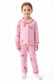 Baby Girl White Pink Bow Striped Pajama Set
