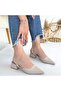 Beige Women's Heeled Shoes - 4
