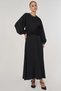 Stylish Dress with Waist Detail Black - 3