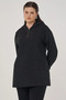 Embossed Pattern Tunic Black