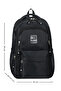 Water Repellent Special Fabric Lightweight Unisex High School and Middle School Backpack Black - 6