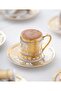 6-Piece Porcelain Vienna Coffee Cup Set Gold