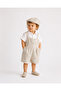 Linen Baby Boy Special Occasion Set – Hat and Shirt Salopet Shorts Set