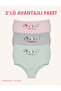 Girl's Basic Cotton Bikini Panties 3-Pack 6202