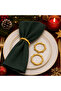 12 Pcs - Napkin Ring Bamboo New Year and Ramadan (Eid) - Metal Accessory
