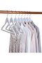 12 Pieces White Hanger Wooden Look Clothes Hanger Bpa Free - 5