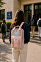 Cats USB Port Backpack Pink