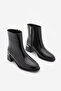 Women's Metal Heel Thick Heeled Boots Lumbi Black - 5