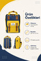 Cats Backpack with USB Port Yellow - 3