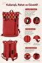 Cats Vintage Laptop Backpack Pink - 3