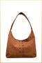 Women's Studded Detailed Suede Hand and Shoulder Bag - Tan