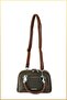 Women's Hand and Shoulder Bag with Metal Strap Accessories - Khaki - 5